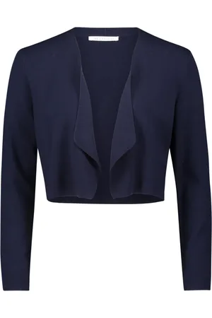 Betty & Co Strik, Dame, Blå, XL, Uld, Finstrikket cardigan uden lukning
