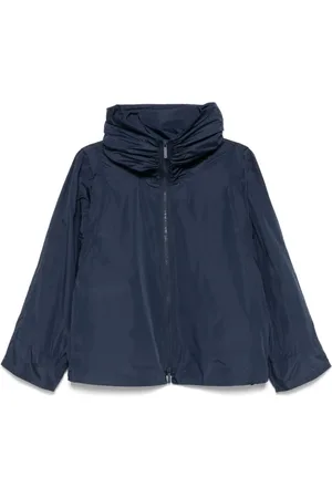 Emporio Armani Jakke, Dame, Blå, S, Blå Jakker med Lynlås Lukning