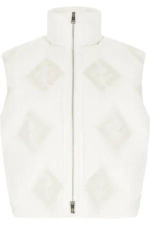 Fendi Jakke, Dame, Grå, M, Uld, Stilfulde Jakker og Veste Kollektion