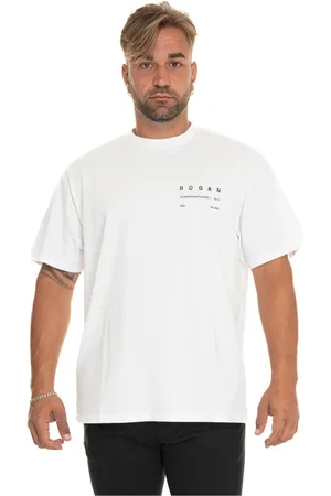 Hogan Top, Herre, Hvid, L, Uld, Stilfuld T-shirt