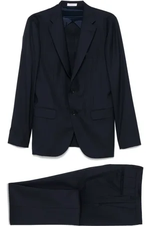 Boglioli Jakkesæt, Herre, Blå, 2XL, Uld, Stilfuld Kjole
