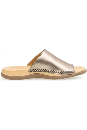 Gabor Sko, Dame, Grå, 42 EU, Læder, Dame Slides Komfort Kollektion