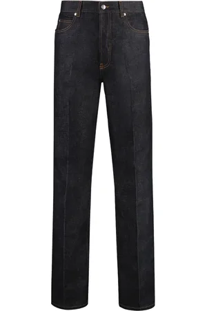 Salvatore Ferragamo Jeans, Herre, Blå, L, Bomuld, Klassiske jeans med lige ben