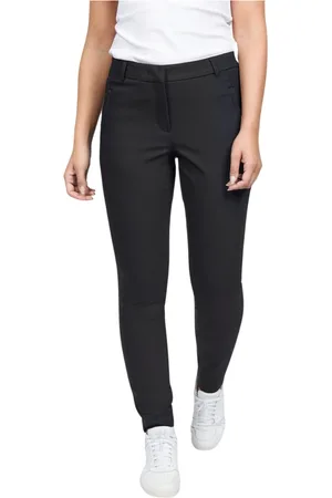 2-Biz Bukser, Dame, Sort, 2XL, Bomuld, Labelona Slim-fit Bukser