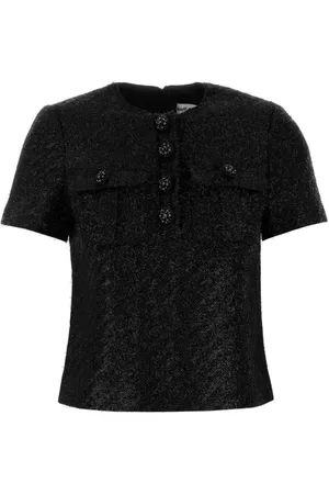 Self-Portrait Bluser & Skjorter, Dame, Sort, XS, Polyester, Sort Top i Polyesterblanding