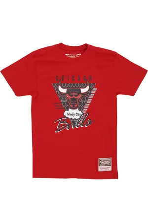 Mitchell & Ness Top, Herre, Rød, M, Bomuld, Chicago Bulls NBA Tee Hardwood Classics