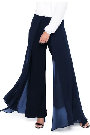 Frank Lyman Bukser, Dame, Blå, 3XL, Polyester, Vide Bukser