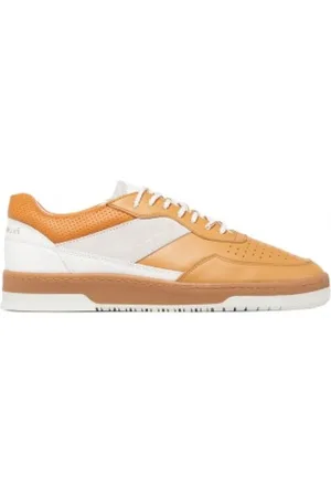 Filling pieces Sko, Herre, , 41 EU, Læder, Ace Spin Sennepsgule Hvide Sneakers