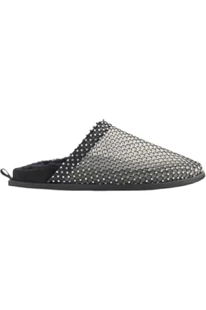 FORTE FORTE Sko, Dame, Sort, 39 EU, Læder, Sorte Mesh Strass Flade Mules