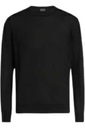 Ermenegildo Zegna Sweathshirts & Hoodies, Herre, Sort, M, Tyl, Sweater