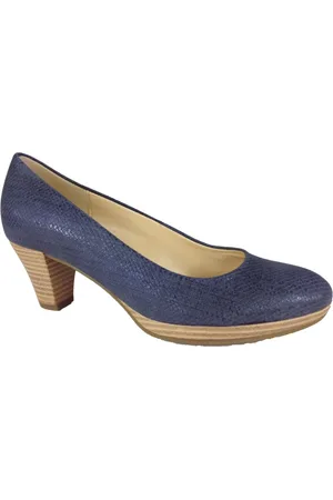 Gabor Sko, Dame, Blå, 40 1/2 EU, Læder, Harlequin Pumps