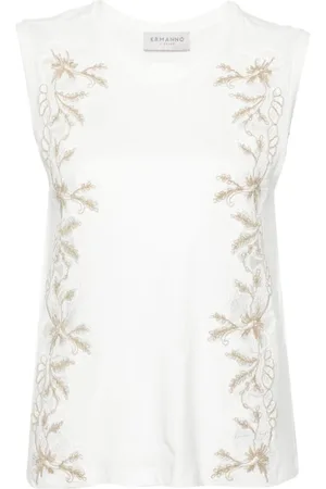 ERMANNO SCERVINO Top, Dame, Hvid, 2XS, Off Sabbia Top