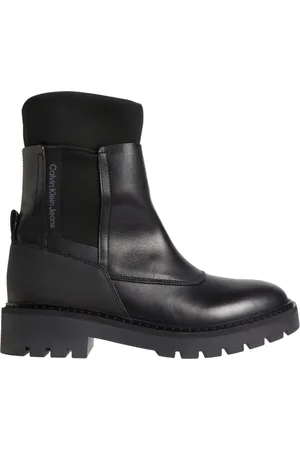 Calvin Klein Sko, Dame, Sort, 41 EU, Uld, Combat Mix Chelsea Boot