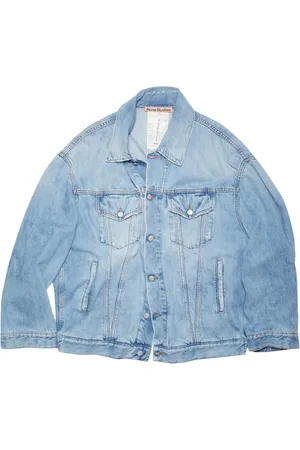Acne Studios Jakke, Herre, Blå, M, Denim, Cropped Denimjakke