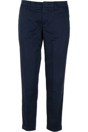 FAY Bukser, Dame, Blå, W25, Satin, Capri Bukser