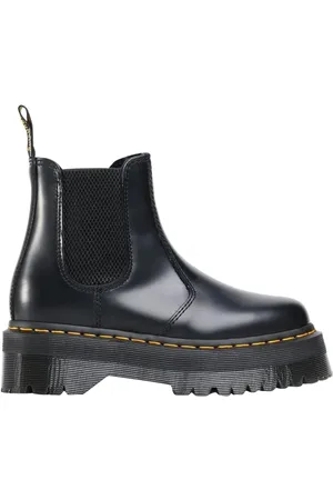 Dr. Martens Sko, Dame, Sort, 40 EU, Læder, Quad Støvler Poleret Glat