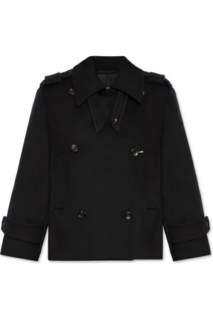 Max Mara Frakke, Dame, Blå, M, Uld, Short Coat Laveno
