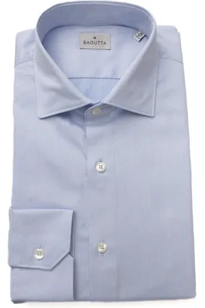 BAGUTTA Skjorte, Herre, Blå, 6XL, Uld, Tidløs Fransk Krave Skjorte