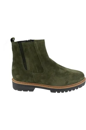 Gabor Sko, Dame, Grøn, 36 EU, Suede, Elegant Suede Ankelstøvle