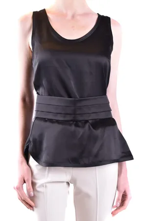 Max Mara Top, Dame, Sort, XS, Silke Ærmeløs Top