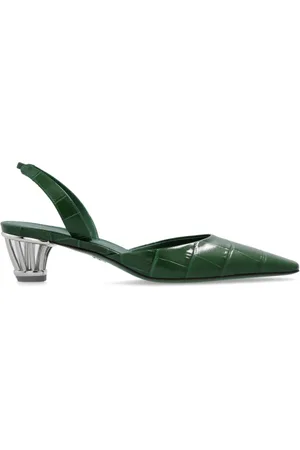 Salvatore Ferragamo Sko, Dame, Grøn, 38 1/2 EU, Læder, Alyssa Slingback Pumps