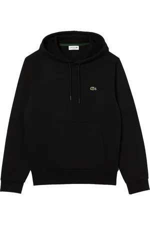 Lacoste Sweathshirts & Hoodies, Herre, Sort, XS, Bomuld, Sort Jogger Hættetrøje
