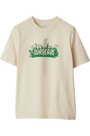 Burberry Top, Dame, , XS, Bomuld, Daisy Logo Print Bomulds T-shirt