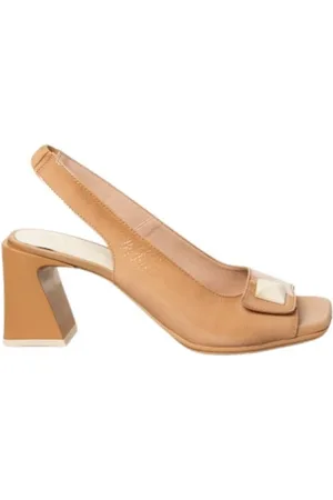 Hispanitas Sko, Dame, Brun, 36 EU, Læder, Patent Sandal