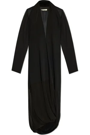Maison Margiela Kjole, Dame, Sort, XS, Polyester, Ruched Kjole
