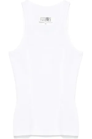Maison Margiela Top, Dame, Hvid, XS, Hvid Tank Top til Kvinder