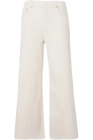 Adriano Goldschmied Jeans, Dame, , W30, Bomuld, Wide Leg Crop Jeans med høj talje