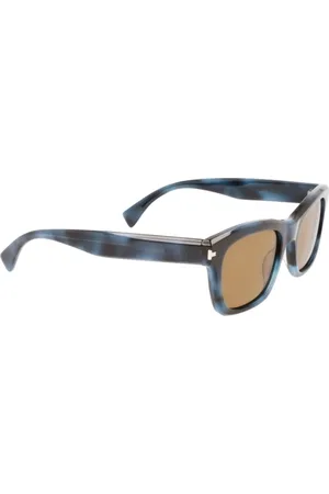 Lanvin Tilbehør, Herre, Blå, 52 MM, Blå acetat solbriller