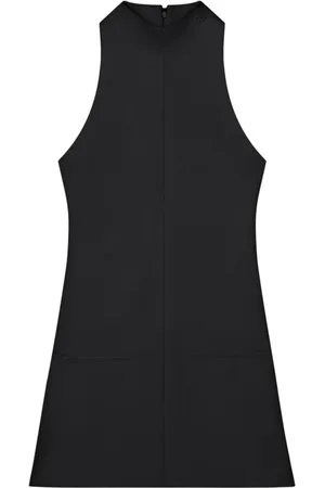 Courrèges Kjole, Dame, Sort, M, Sort A-Line Ærmeløs Kjole