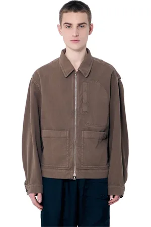DRIES VAN NOTEN Jakke, Herre, , L, Bomuld, Klassisk jakke med lynlås foran