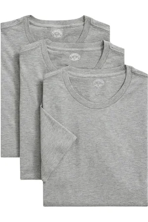 Brooks Brothers Top, Herre, Grå, XL, Bomuld, Supima Cotton Crewneck 3-pak T-shirts