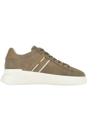 Hogan Sko, Herre, Brun, 40 EU, Læder, Brune Suede Sneakers med Læderdetaljer