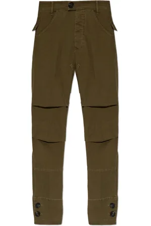 Dsquared2 Bukser, Dame, Grøn, 2XS, Bomuld, Bukser med tilspidsede ben