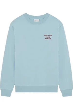 Drôle de Monsieur Sweathshirts & Hoodies, Herre, Blå, S, Bomuld, Bomuldssweatshirts og hættetrøjer