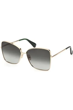 Max Mara Tilbehør, Dame, Gul, 59 MM, Uld, Gradient Grønne Solbriller