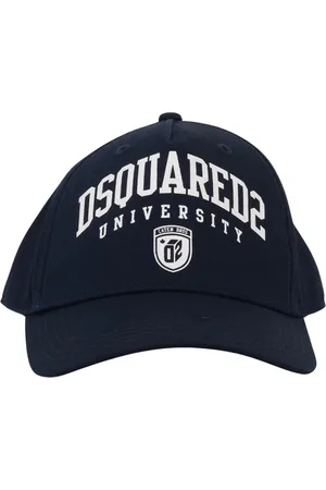 Dsquared2 Tilbehør, Dame, Blå, ONE SIZE, Bomuld, Blå Visirhat i College-stil