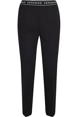 ERMANNO SCERVINO Bukser, Dame, Sort, S, Bomuld, Slim-fit Bukser
