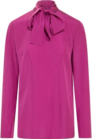Dsquared2 Bluser & Skjorter, Dame, Blå, XS, Uld, Bluse med sløjfedetalje