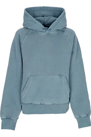 Carhartt Sweathshirts & Hoodies, Dame, Blå, M, Bomuld, Cropped Hættetrøje med Kængurulomme