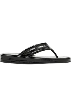 COPERNI Sko, Dame, Sort, 38 EU, Læder, Læder Flip-Flop Med Logo