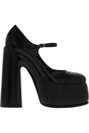 Casadei Sko, Dame, Sort, 38 1/2 EU, Uld, Mary Jane Wedge Hæle