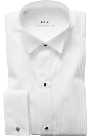 Eton Skjorte, Herre, Hvid, L, Foldbar Wing Collar Skjorte