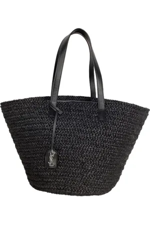 Saint Laurent Pre-owned, Dame, Sort, ONE SIZE, Uld, Pre-owned Laeder totes