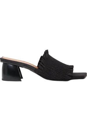 Ganni Sko, Dame, Sort, 38 EU, Uld, Technical Smock Kitten Heel Mules