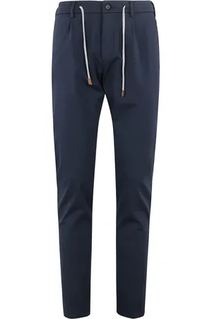 ELEVENTY Bukser, Herre, Blå, W31, Bomuld, Slim-fit Bukser