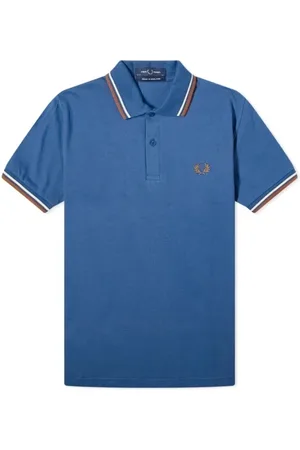 Fred Perry Top, Herre, Blå, 3XS, Bomuld, Original Twin Tipped Polo